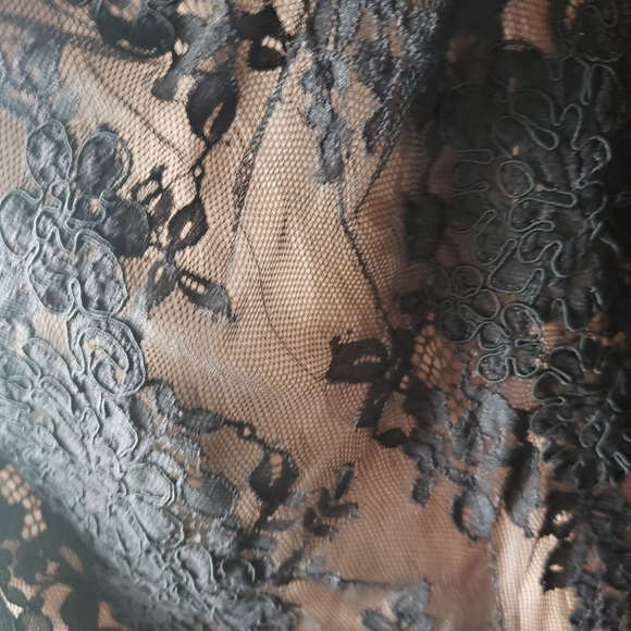 Blush Pink & Black Floral Dress - Picture 4 of 5